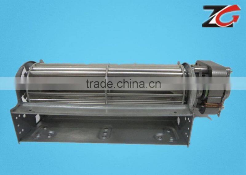 Electrical fireplace cross flow fan