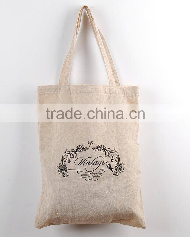 recycled one color printed canvas cotton shopping bag road bag