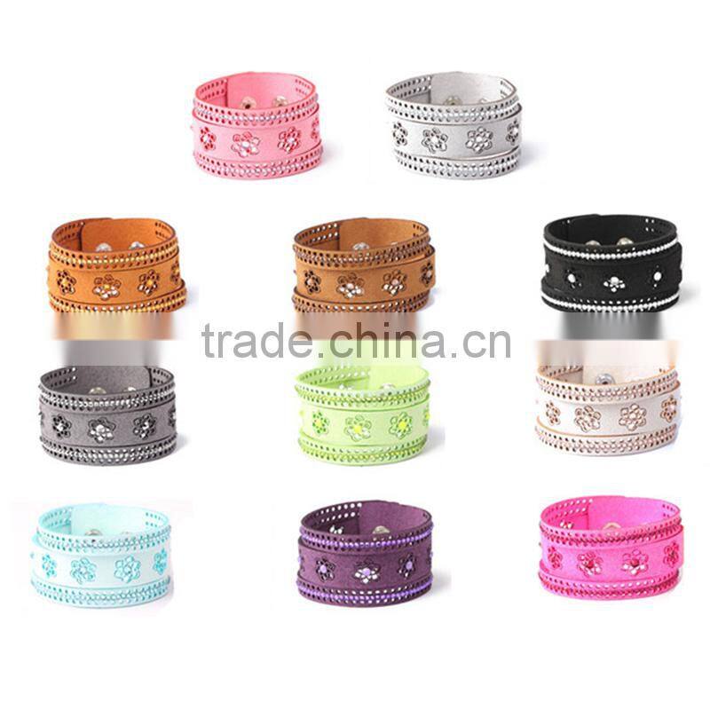 MBRL33 Hot Selling hollow out wintersweet knitting winding rope cross bracelet