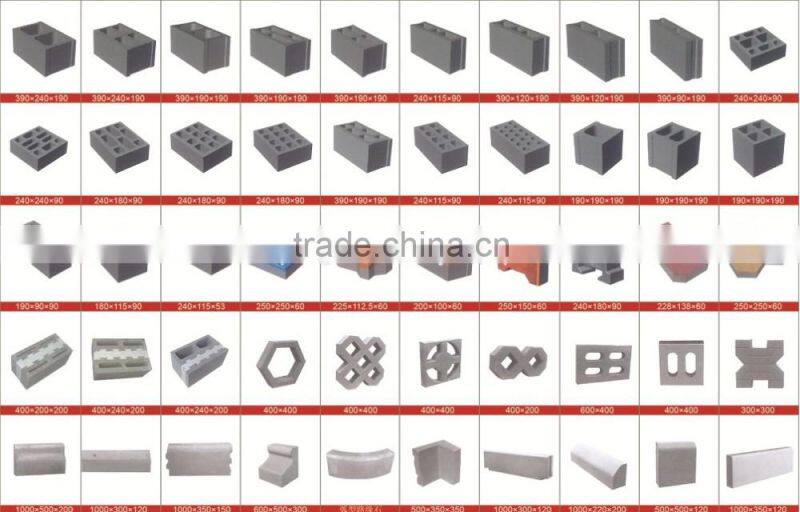 cement block making machines mould for different brick