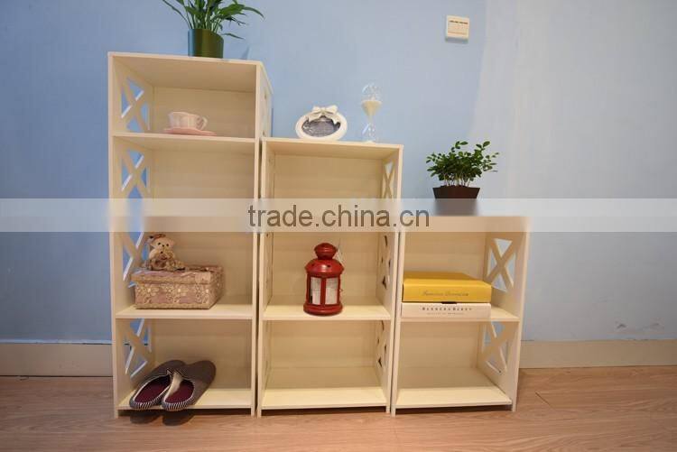 Expensive bedroom furniture pop combination white bookcase set
