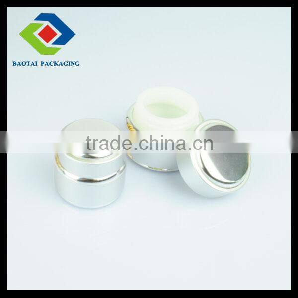15gm/30gm/50gm sliver aluminun cream jar,customize injection molding cosmetic nail gel jar