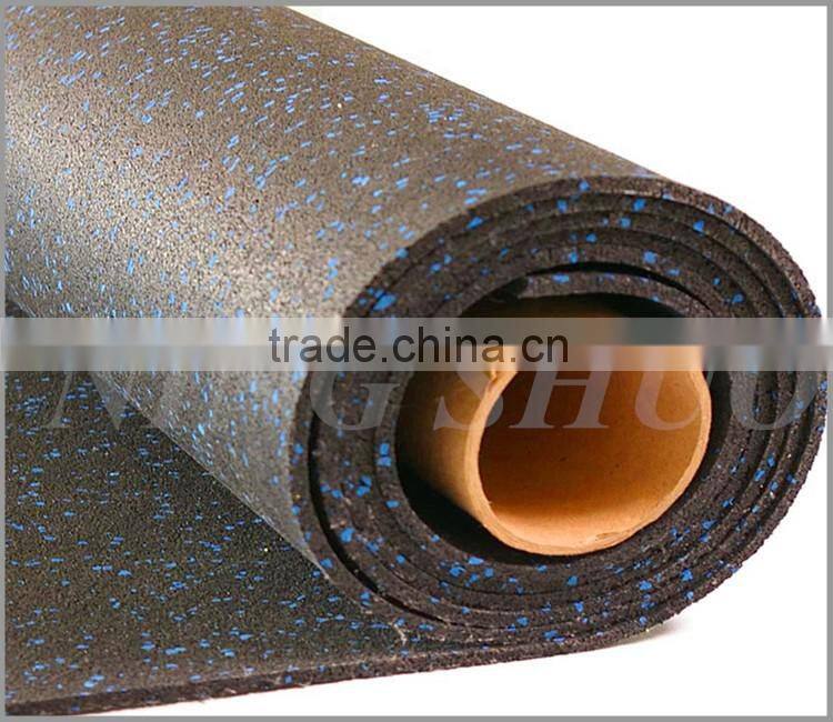 Trade assurance shock resistant rubber roll floor, gym flooring roll