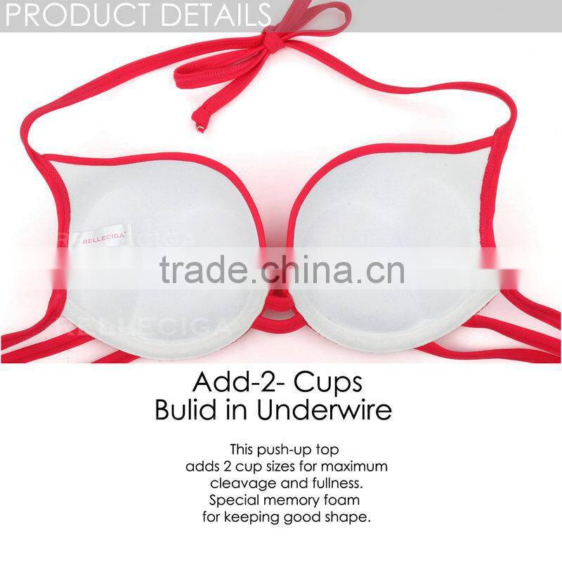 RELLECIGA 2016 Watermelon Red Push-up Halter Bikini