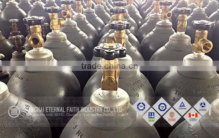 High Pressure 50L Seamless Steel Gas Cylinder Filling Helium Gas
