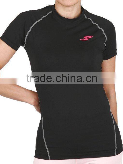 shorts leeve t shirt, polyester t shirt, compression t shirt for women