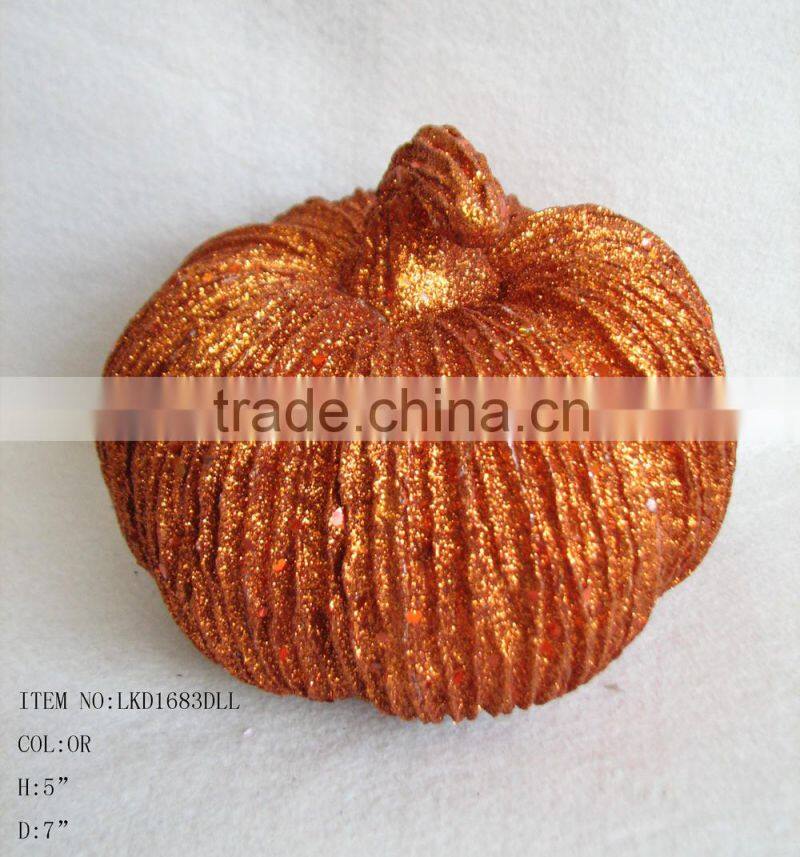 decorative emulation artificial foam glitter pumpkin 7"*5" for havest home decoration