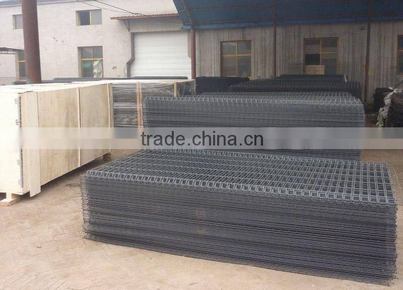 Black pvc coated wire mesh fence