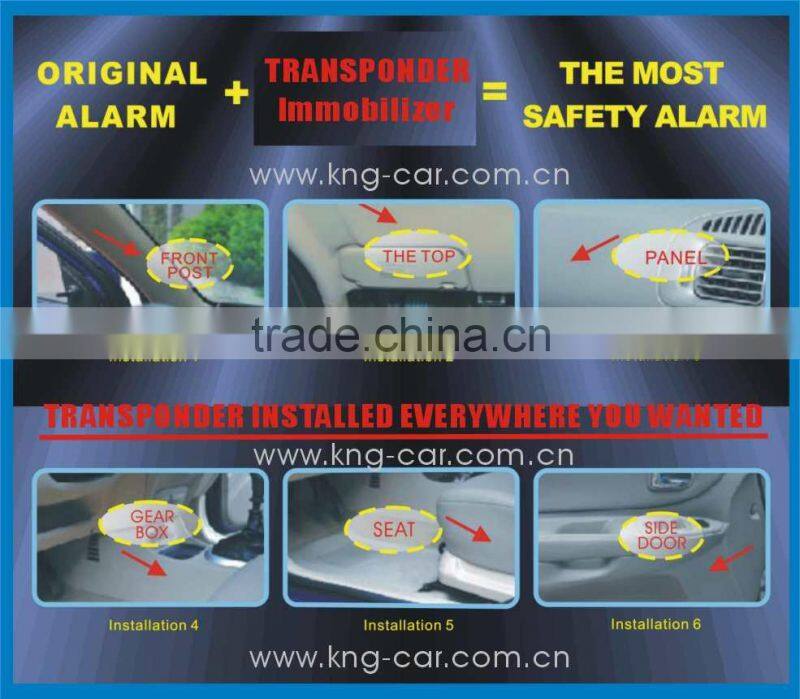 12~24v 2years guarantee RFID electronic car motorcycle alarm engine immobilizer system leather key