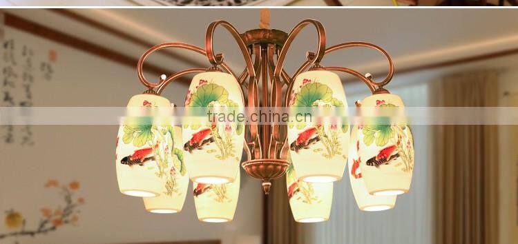 LED Ceramic Chandelier Light Pendant LED Light 8 Head LED Lighting