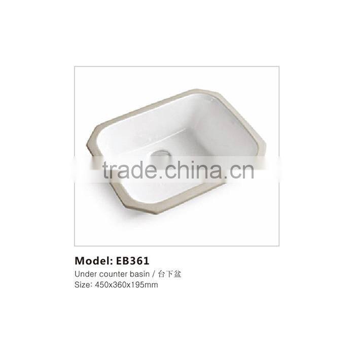 Eight-square Under Counter Hand Bathroom Sink EB361