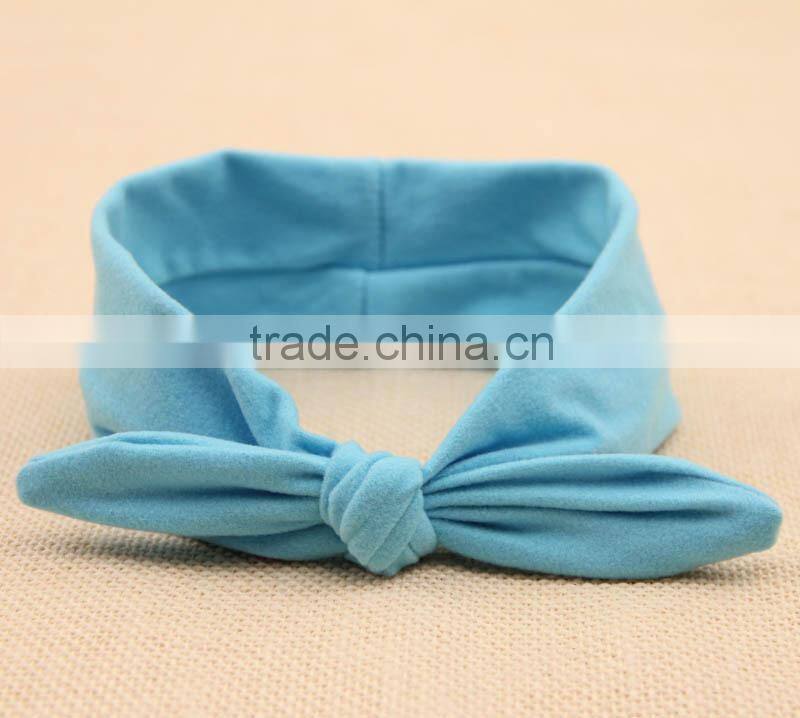 Hot selling top baby headband high quality soft cotton stretch headband kids hair accessories