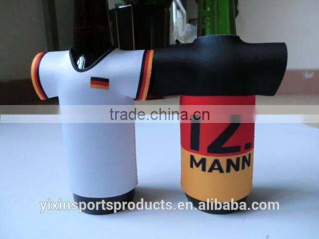 New Style jacket shape neoprene beer bottle carrier with zipper, beer holder, can holder