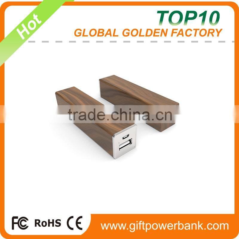wooden power bank external battery charger