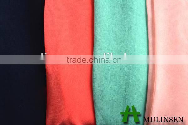 Mulinsen textile fresh solid fabric feel like silk, dyeing chiffon fabric