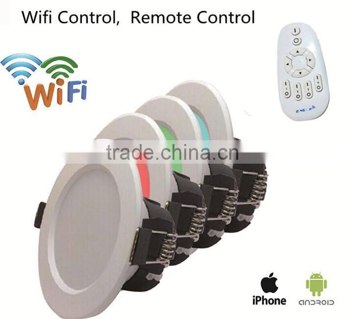 Hot New Products Android IOS wifi 5W RGB+W LED Downlight
