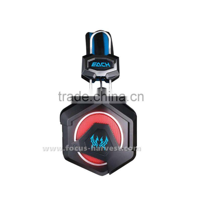 EACH GS210 Gaming Headphones Gaming Headset Gamer Headband Colorful LED Earphones With Mic Stereo Fone De Ouvido for PC Gamers