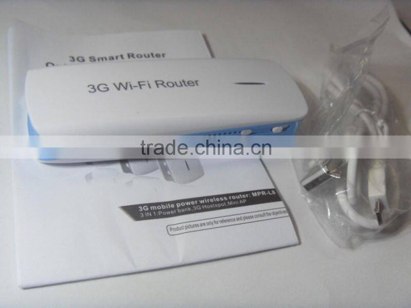 2016 New 5 in 1 Mini 150Mbps 3G WIFI Mobile Wireless Router Hotspot 1800mAh Power Bank With Sim Card Slot