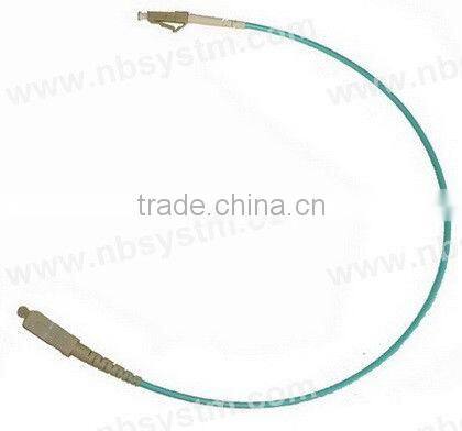 10Gb Corning Fiber Optic Patch Cord, LC-SC, Multi Mode, Simplex (50/125 Type) Aqua