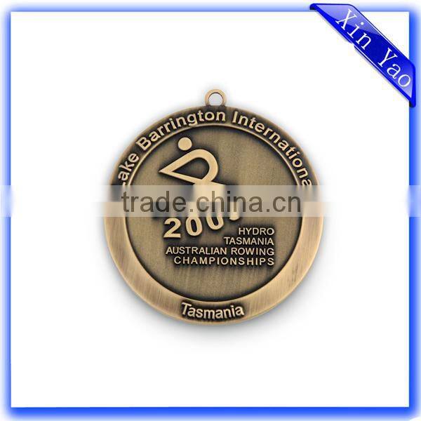 High quality custom made antique silver medal award
