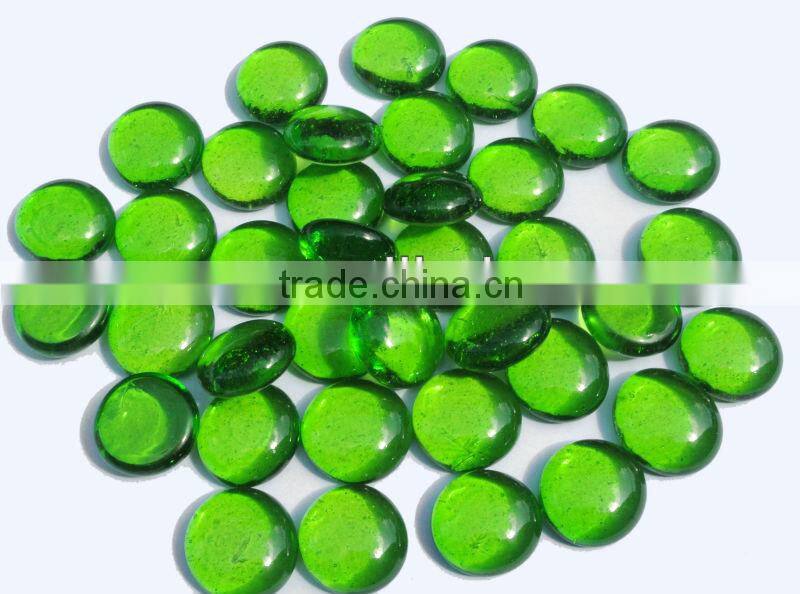 Bright color glass stone pebble for DIY gift materials