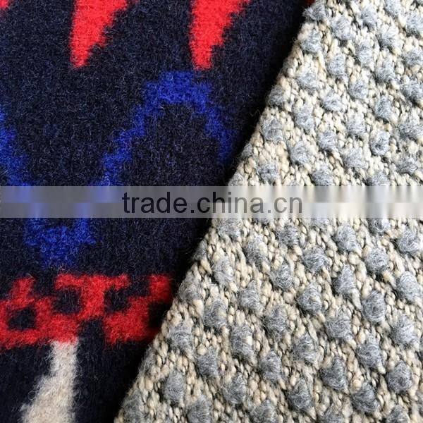 yarn dyed knitted terry wool fabric for winter coat