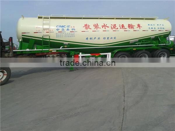 CIMC 3 Axles 50cbm Dry Bulk Cement Tanker Semi Trailer (V Type)