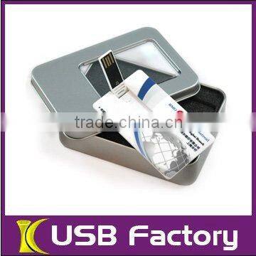 Thin card usb stick with real capacity