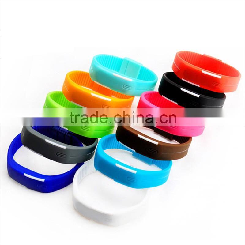 2016 New Fashion Silicone Touch Screen LED Bracelet Digital Wrist Watch For Promotion