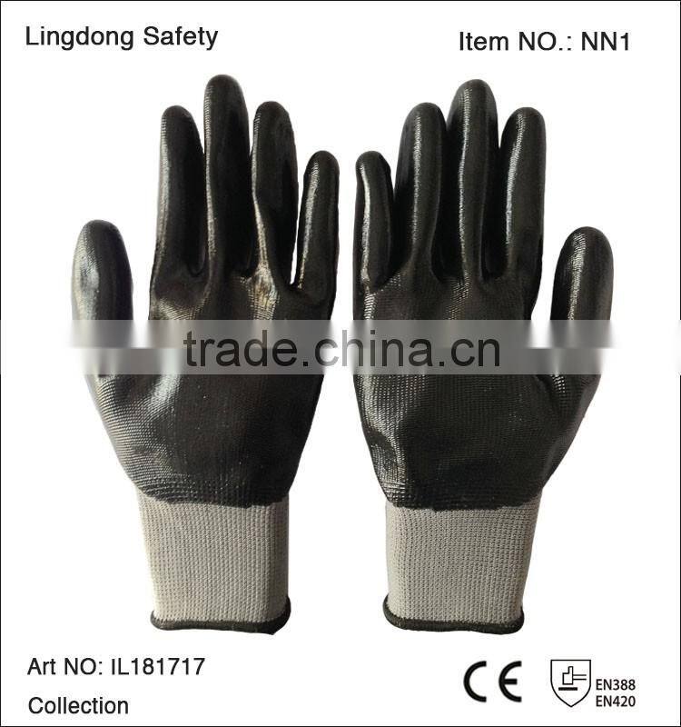 Nitrile coated gloves safety industrial hand gloves