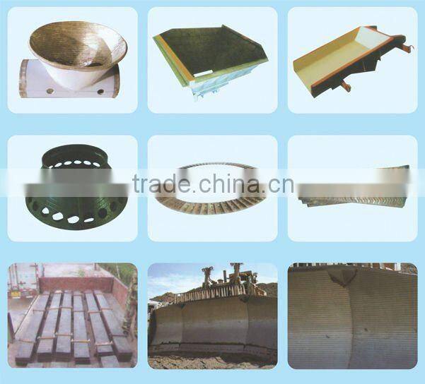 Q235 series hardfacing wear plate for chute/mining use/HRC57-62/Runkun