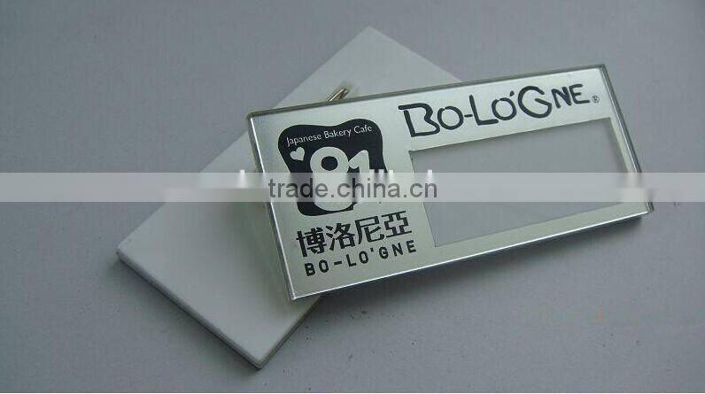 Plastic name badge clip