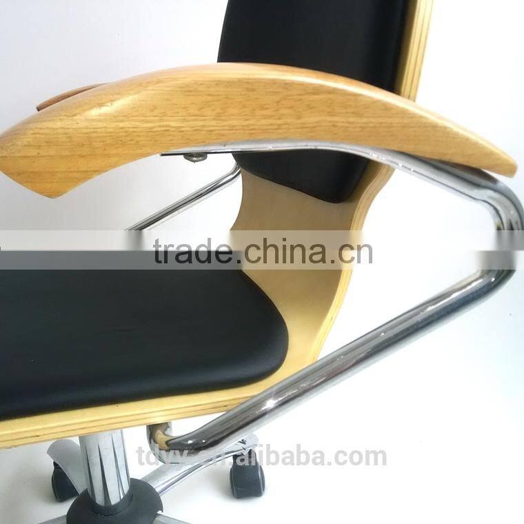 TDC-129 QVB HANGZHOU JIANDE TONGDA FIVE STAR BASE BENTWOOD SWIVEL CHAIR FOR OFFICE OFFCI CHAIR