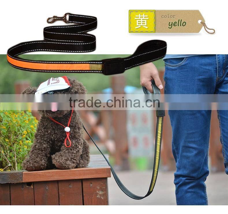 New Promotion Solar charging dog leash USB rechargeable LED lead