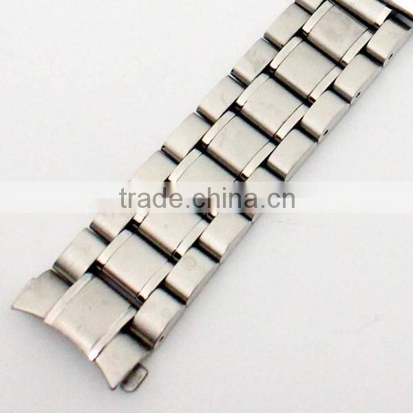 18mm 20mm 22mm 24mm butterfly buckle watch parts solid stainless steel band