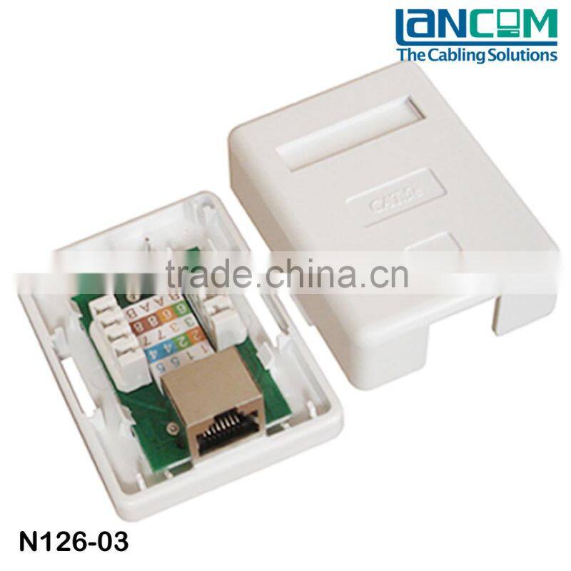 Lancom OEM,ODM Welcome best selling Cat6 STP Surface Mount box 1 port, krone type