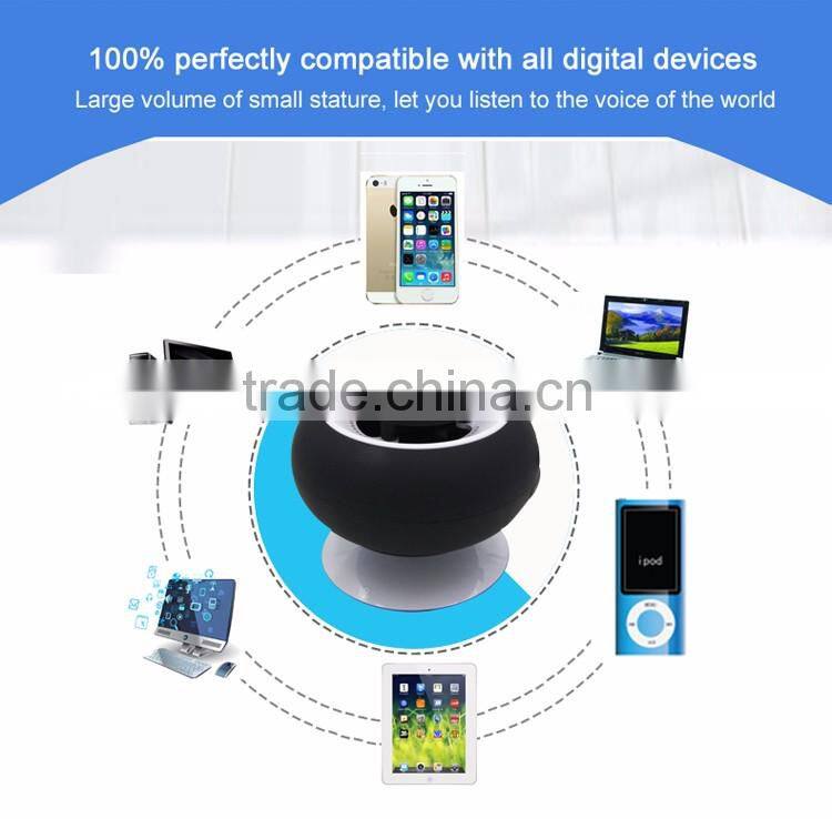 Waterproof stereo sound wireless sport mini wholesale bluetooth shower speaker