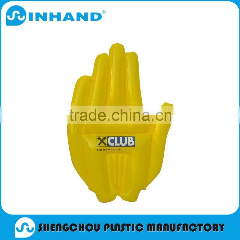 2016Manufacturers selling EN71-1-2-3 Eco-friendly PVC Inflatable yellow hand/giant inflatable hand/inflatable middle finger hand