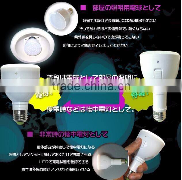 wholesale E27 emergency led light bulbs 4W 6W rechargeable led bulb