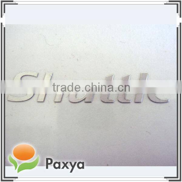 Nickel silver shinny self adhesive metal company logo label