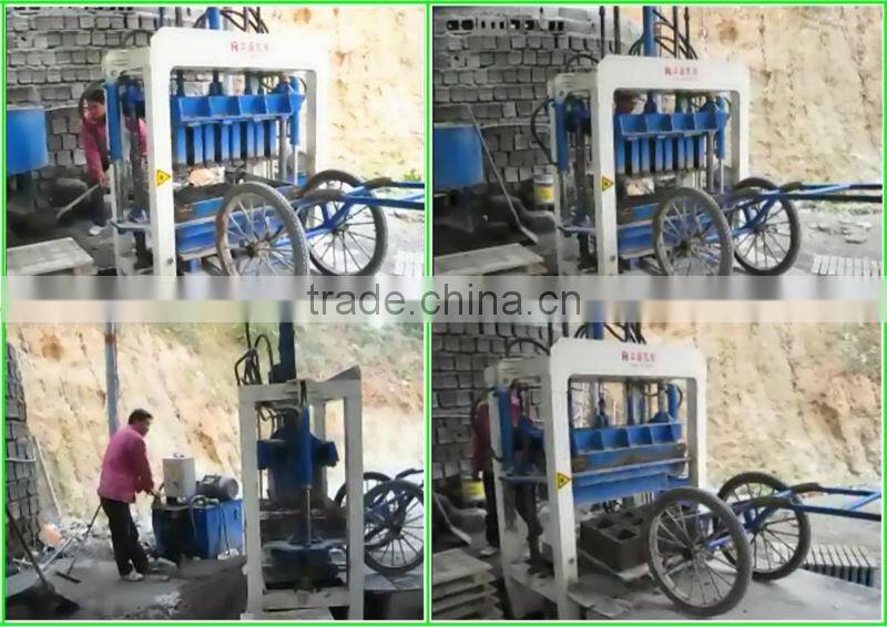 QT4-40 Easy Operated moving concrete block machine