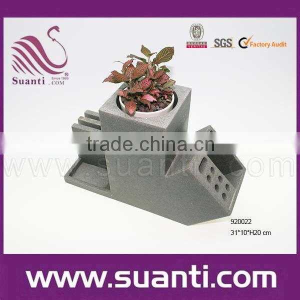 multi-use polystone pot plant and Office stationery case