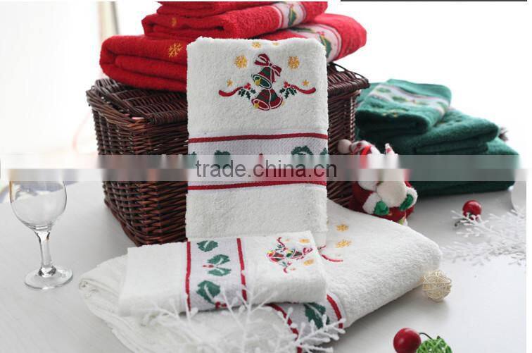 wholesale christmas BABY bath towel with embroidery