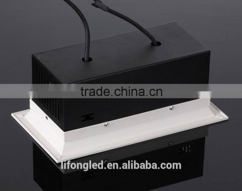 Dual head 2x9w square COB LED Ceiling light 18w LED Grille downlight