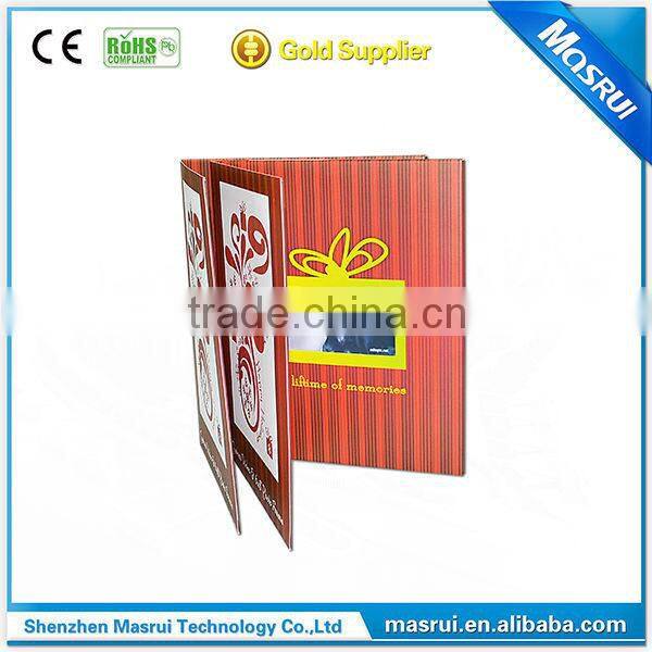 China Supplier Premium Qulity 4.3 " LCD Screen Wedding Invitation Card
