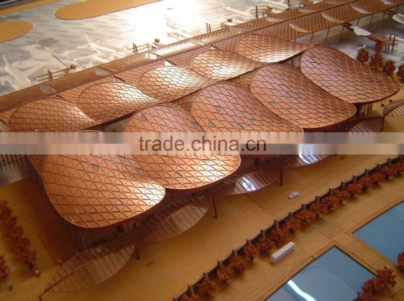 wooden airport architectural scale model maker/building model making service