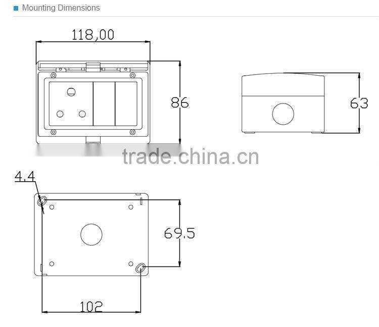 IP55 Switch And Outlet On Off Switcher Waterproof(SP-SA2S)