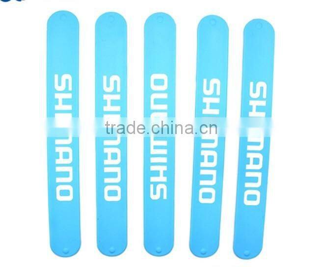 New Design Custom Mens Long Silicone Slap Bracelets Manufacture Price Wholesale