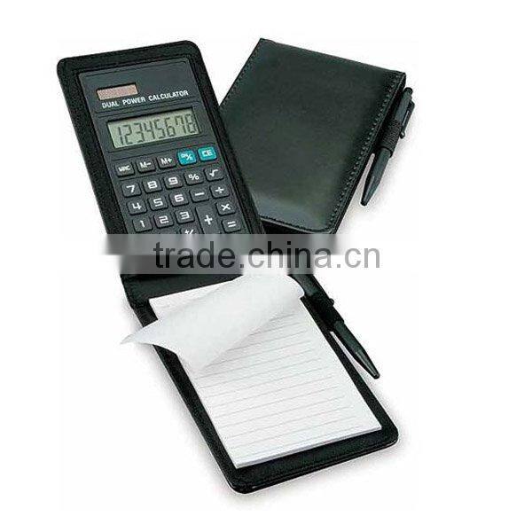 Leather cover calculator 8 digital notebook calculator