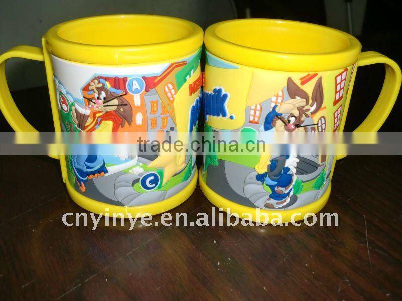 Soft PVC Mug with pvc customized part